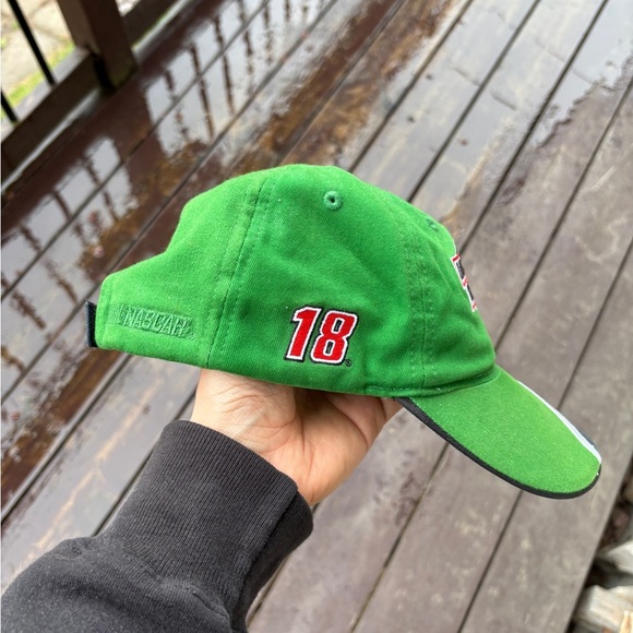 NASCAR interstate batteries #18 bobby labonte hat green adjustable - Picture 5 of 7